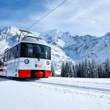 Tramway du Mont-Blanc en Hiver