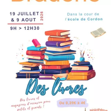Braderie de livres avec la Bibliothèque_Cordon