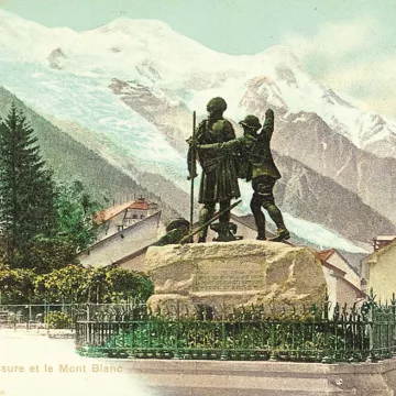 Statue Balmat et De Saussure à Chamonix