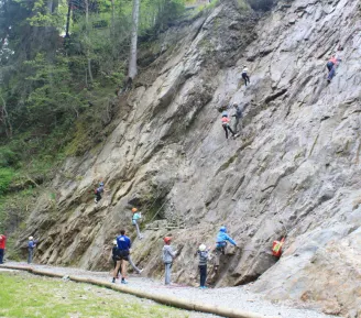 escalade en falaise Megève